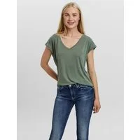 Vero Moda V-Shirt VMFILLI SS V-NECK TEE GA NOOS Materialmix, relaxed fit