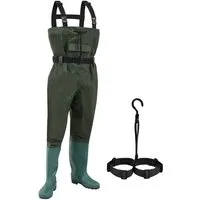 Clanmacy Schutzhose Wathose mit Haken Denier Nylon Teichhose Seestiefel