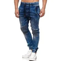 Tazzio Straight-Jeans 16505 Sweat Hose im Biker-Look & Jogger-Stil