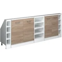 Vicco Kommode Rion, Sonoma/Weiß/Weiß, 5er Set (5 St)