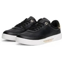 Tommy Hilfiger ESSENTIAL CHIC COURT SNEAKER Plateausneaker, Freizeitschuh, Halbschuh, Schnürer, goldfarbenen Details im Plateau