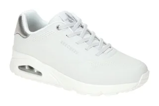 Skechers 155196 WSL UNO - SHIMMER AWAY Damen Sneaker wei?/silber Air Cooled M...