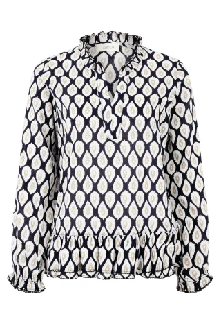 CARTOON - Casual-Bluse blau/beige - Gr. - 38