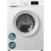 homeX Waschmaschine WF610K1A-W, 6 kg, 1000 U/min, Frontlader, Inverter Motor, AquaStop, 6kg, 39 cm Tiefe, EEK A, weiß