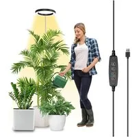 Laybasic Pflanzenlampe LED Vollspektrum Pflanzenlicht,72 LED Zimmerpflanzen Grow Lampe Winter, 3/9/12H Timer