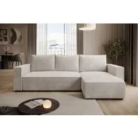 storez24 Ecksofa Letto, mit Bettkasten und Schlaffunktion, Cordstoff, L-Form, bequem
