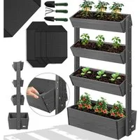 KESSER Hochbeet, mit Etagen Premium Blumenkasten Blumentreppe Gemüsebeet Blumenbeet