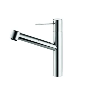 KWC Ono Spültischarmatur 10151033000FL schwenkbarer ausziehbarer Auslauf, flexible Anschlussschläuche, Ausladung 220 mm, verchromt