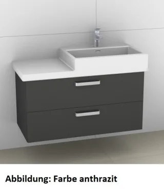 Artiqua 415 Waschtischunterschrank für Living City 818431 Sangallo Grau quer, 415-WU2L-L15-7152-432 415-WU2L-L15-7152-432