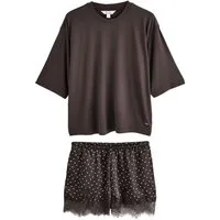 Next Pyjama Kurzes Pyjama-Set mit Spitze (2 tlg)