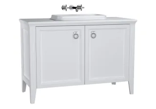 VitrA Valarte Set 118 cm Einbauwaschtisch + Waschtischunterschrank 2 Türen Weiß Matt,62174 62174