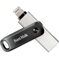 iXpand Go 256 GB, USB-Stick schwarz/silber, USB-A 3.2 Gen 1, Apple Lightning Connector
