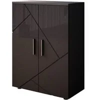 Vicco Midischrank Irma, Anthrazit Hochglanz, 60 x 81 cm (1-St)