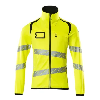 MASCOT Herren Fleecepullover mit Reißverschluss ACCELERATE SAFE Hi-vis Gelb / Schwarz L - 19103-315-1709-L