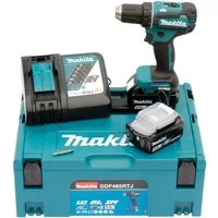 Makita Akku-Bohrschrauber DDF485RTJ, max. 1900 U/min, inkl. 2 Akkus 18V/5Ah, Ladegerät und Koffer