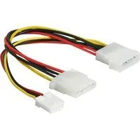 Y-Powerkabel 4pin auf 4pin + 3,5" FDD, Y-Kabel 20 cm
