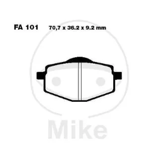 Bremsbeläge EBC TT vorne für Yamaha DT 125 RE Bj. 2005-2006 Typ DE061