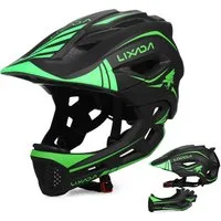 Lixada Kinderfahrradhelm Kinderfahrradhelm Fahrradhelm Kinder Fullface abnehmbar Unisex, 13 Lüftungsöffnungen, 2-in-1 Helm, stoßfester EPS-Schaum
