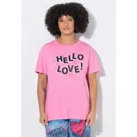 Angel of Style T-Shirt T-Shirt Boxy Fit Hey You Schriftzug