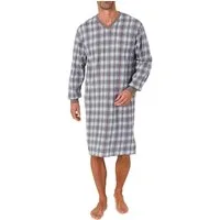 Normann Pyjama Normann Herren langarm Nachthemd mit Bündchen – auch in Übergrößen
