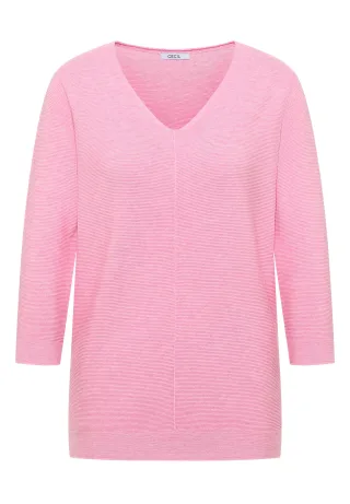 CECIL - 3/4-Arm Pullover mit Struktur flamingo rose - Gr. - L