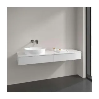 Villeroy und Boch Antao Waschtisch-Unterschrank K15050GF 160x19x50cm, Hahnlochbohrung, Waschbeckenplattenfarbe Lack, glossy white lacquer