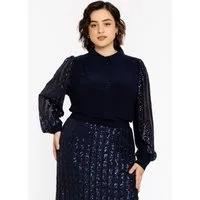 YOEK Blusentop Damen Bluse mit Druck