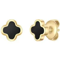 Glanzstücke München Paar Ohrstecker Kleeblatt gelbgold
