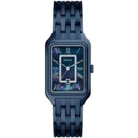 Fossil Quarzuhr Raquel ES5479, Armbanduhr, Damenuhr, Edelstahlarmband, analog, Tag, Glassteine