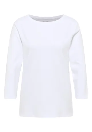 CECIL - Basic U-Boot Shirt White - Gr. - XXL