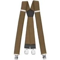 Fabio Farini Hosenträger 4cm Breites X-Design verstellbar mit extra starken Clipverschluss, Beige