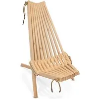 STILTREU Gartenliege Strand-/Gartensessel, Liegestuhl aus Fichtenholz, klappbar