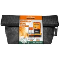 L'ORÉAL PARIS MEN EXPERT Pflege-Set HYDRA ENERGY BAG KULTURBEUTEL Set, 3-tlg., Set mit Duschgel und 24h Tagespflege