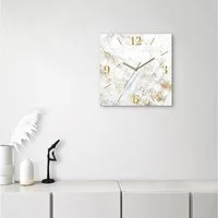 OTTO home Wanduhr Marmor (wahlweise mit Quarz- oder Funkuhrwerk, lautlos ohne Tickgeräusche)
