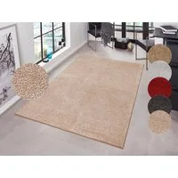HANSE Home Teppich Pure 100 Kurzflor, rechteckig, Höhe: 13 mm, Kurzflor, uni, umkettelt, Läufer, Wohnzimmer, Kinderzimmer, Flur