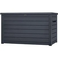 Keter Gartenbox "Ontario" 870L in Holzoptik 147x83x86 cm mit Gasdruckfedern, mit Gasdruckfeder, UV- und witterungebständig, wasserdicht