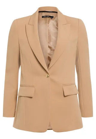 Marc Aurel - Blazer aus elatischem Twill beige - Gr. - 34