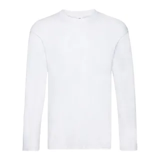 Fruit Of The Loom Herren R Langarm T-Shirt (Weiß)
