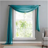 Gardinenbox Freihanddeko (1 St), ohne, transparent, Voile, Uni Volant Transparent Polyester 600cm 140cm