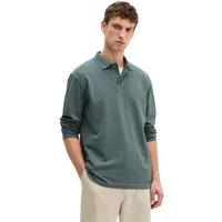 Marc O'Polo Langarm-Poloshirt Piqué regular fit aus Bio-Baumwolle mit Elasthan