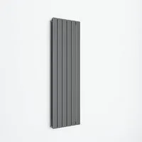 SONNI Designheizkörper Design Heizkörper Flach Anthrazit Einlagig 1600x465mm Vertikal, Paneelheizkörper, Heizungsbereich 11~16m², Mittelanschuss