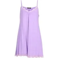 malito more than fashion Longtop malito Damen Spaghettiträger Longtop-Kleid mit Spitze 8010 Spahettiträger - Kleid mit Spitze, Nachtwäsche aus Baumwolle