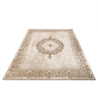 Paco Home Kurzflorteppich, Beige, Textil, Rechteckig, 160x220 cm, strapazierfähig, für Fußbodenheizung geeignet, Teppiche & Böden, Teppiche