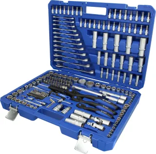 Brilliant Tools Steckschlüssel-Satz, 216-tlg, 1/4", 3/8", 1/2" - BT023216