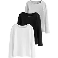 Next Langarmshirt 3er-Pack gerippte Langarmoberteile (3-tlg)