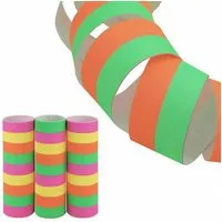 Idena Girlande Idena Luftschlangen Neon 3er Set – je 4 m, 9 Abrisse