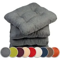 sunnypillow Stuhlkissen 4er Set Stuhlkissen 40x40 cm Bequeme 8cm, Polsterauflage Auflage für Stühle / Bänke