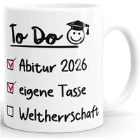 MoonWorks Tasse Kaffee-Tasse Geschenkidee Abitur 2026 - Abschluss Geschenke Männer, Keramik