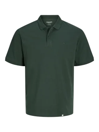 JACK&JONES - JJEBASIC POLO SS NOOS Darkest Spruce - Gr. - S