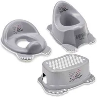 Babykajo Töpfchen, (Set, 3-tlg), Baby Topf, Toilettentrainer, Hocker - TÜV Rheinland geprüft!